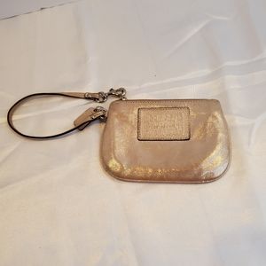 Coach Gold Wristlet Clutch